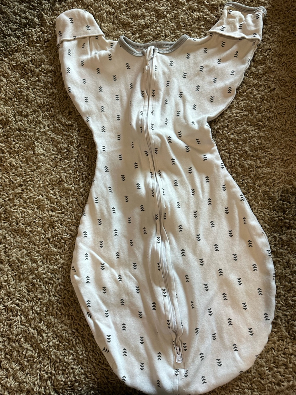 Swaddle Design Footie with Black Arrow Print